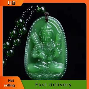 HB Chinese Lucky Amulet Buddha Necklace Manjushri Bodhisattva Guanyin Pendant For Men Women Long Sweater Chain Gift