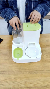 Automatic Pet Feeders and Water Dispenser Set 2 in 1 Feeders and Waterer Set Cats Bowl Storage Pet Supplies