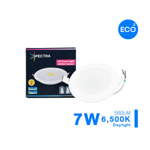 SPECTRA โคมไฟจับความเคลื่อนไหว LED Downlight Motion Sensor ขนาด 7W แสงสีขาว 6500K ใช้งานไฟบ้าน AC220V-240V โคมไฟ Led จับความเคลื่อนไหว ไฟ Led - Lazada