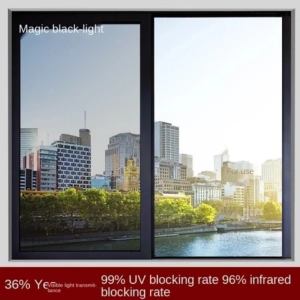 [SG Local Stock]Window Privacy Tint Film 3 Shades Heat Insulation Anti‑UV For Bathroom Office/Reflective Mirror Curtain