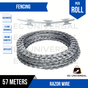 100 Meters | Concertina Razor Wire Combat Wire Military Barbed Wire - Heavy Duty Security - Long Lasting Anti-Rust