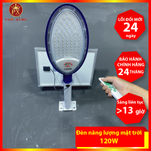 ĐÈN NĂNG LƯỢNG MẶT TRỜI 120W SIÊU SÁNG LIÊN TỤC TRÊN 13 GIỜ