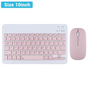 10" Wireless Keyboard Mouse for Android IOS IPad Air Pro Xiaomi Samsung Bluetooth Tablet Silent Kit