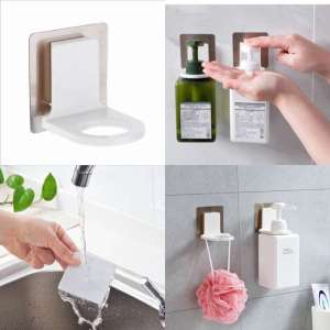 Gantungan Botol Sabun Cair Hand Sanitizer Stiker Tempel Dinding Kamar Mandi Dapur Aksesoris Perlengkapan Gantungan Tempel Dinding Tembok