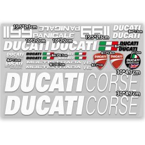 Motorcycle UV Stickers Motocross Fairing Stereoscopic Motorcycle Rear case Fender Tank Skateboard Helmet Ducati Logo Decal Decoration Accessories For Ducati Monster 696 796 S2R Diavel V4 950 1200 1260 S V2