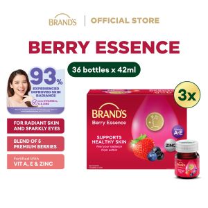 [Bundle of 3] BRANDS Berry Essence 42ml (12 btls/pack) - For Radiant Skin With Vitamin A E Zinc Halal