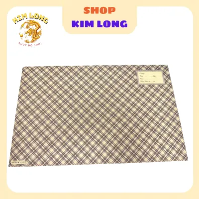 SET 10 tờ bao tập vở hình CARO tiện lợi 2 trong 1 (sẵn giấy kiếng) in hình sọc caro cho bé đi học KLP
