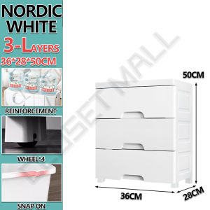 Durabox Drawer Cabinet With Lock With Wheels Thickened Drawer Kitchen Bedroom Storage Cabinet Plastic Cabinet