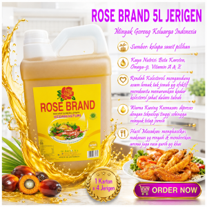 Rose Brand 5 Liter Minyak Goreng - 1 Jerigen