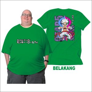 BB 150 KG Kaos Monkey .D. Luffy Vol 1 Kaos Jumbo Big Size Dewasa 2XL Sampai 7XL Kaos Pria Kaos Wanita Bahan Semi Katun Combed 24s