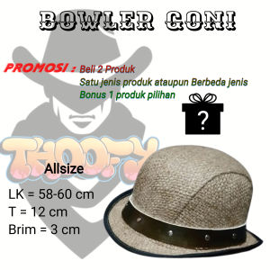 Topi bowler goni /// topi bowler//topi gaul/topi goni//