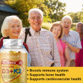 Mulittea Vitamin D3 with vitamin K2(mk7) Softgel Capsules for Boosting Calcium Absorption, Bone &joint Health, Increase Immunity 120pcs Vitamin D3+K2 Kapsul untuk Meningkatkan Penyerapan Kalsium, Kesehatan Tulang & Sendi, Meningkatkan Kekebalan Tubuh. 