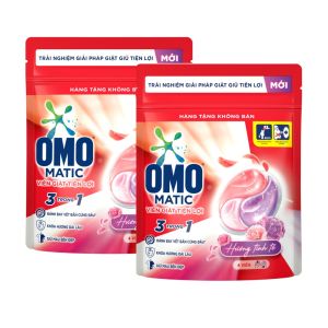 [Hàng tặng không bán - HC Gift] - Combo 2 Túi viên giặt tiện lợi OMO 3 trong 1 Hương Tinh Tế 42g (4 viên/túi)
