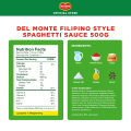 DEL MONTE Filipino Style Merienda Savers Pack for 7 servings (Del Monte Filipino Style Spaghetti Sauce 500g + Del Monte Pasta Italiana 400g). 