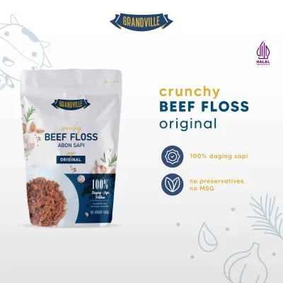 Grandville Abon Sapi Crunchy Halal Single Pack Original - Aman untuk anak usia MPASI