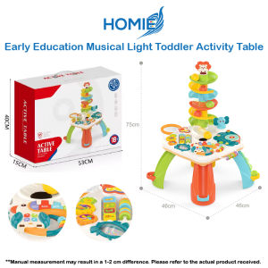 HOMIE Early Education Musical Light Toddler Activity Table/Enhance Cognitive/Sport Game/Music Piano