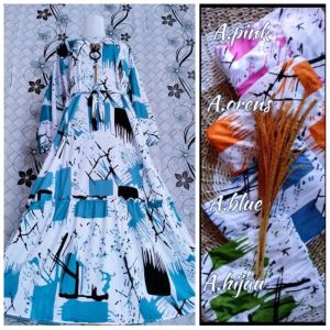 GAMIS HYGET TERBARU // MOTIF ABSTRAK BISA BAYAR DI TEMPAT/COD //GAMIS MAXI TERBARU