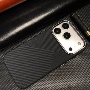 Magnetic Black Phone Case for iPhone 17 16 Pro Max For Magsafe Back Cover Camera Alloy Lens Protection Shell PC Hard Carbon Capa
