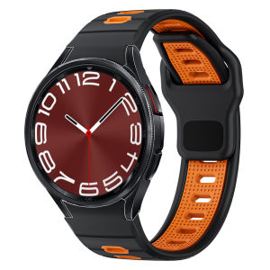 Two-Tone Strap for Galaxy Watch 7 FE 6 5 4 40mm 44mm/Galaxy Watch 6 Classic 43mm 47mm/5 Pro 45mm/4 Classic 42mm 46mm Samsung Smartwatch Silicone Sport Strap
