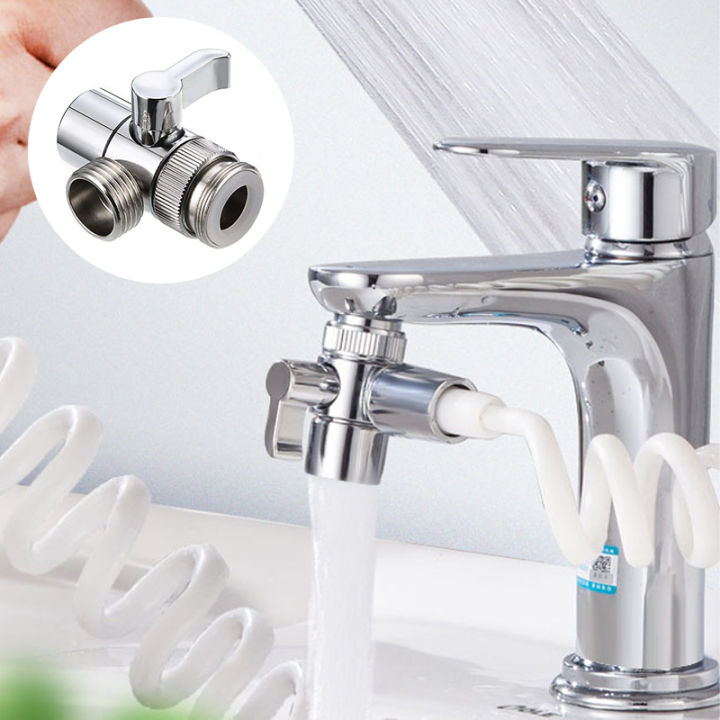 thumbnail image 2 of 3-Way Kitchen Sink Faucet Diverter Valve & Water Tap Connector Adapter 2 of 6