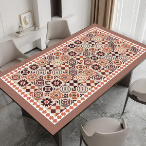 Taplak Meja Makan Kulit Motif AntiSlip Anti Air/ Alas Meja Anti Air / Taplak Meja Ruang Tamu Premium / Alas Meja Tamu / Taplak Meja Minimalis