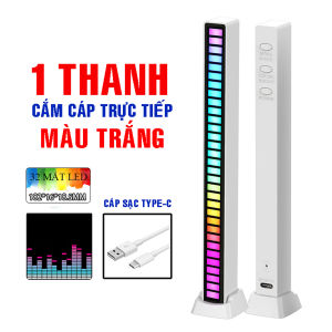 Thanh Đèn LED RGB Cảm Biến Âm Thanh - Nháy Theo Nhạc Trang Trí Bàn Làm Việc và Phòng Nghe Nhạc