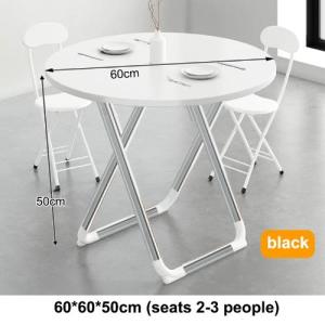 Compact Round Wood Dining Table with X-Type Stable Frame for Small Spaces