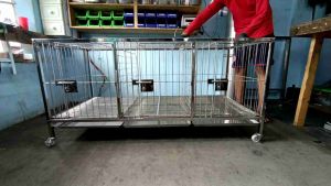 2x4.5x2 stainless 304 dogcage 3doors