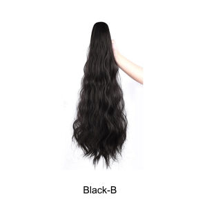 Tooyoo Wig Corn Curly Ponytail Hair with Clip Ironing Curl Natural Fluffy High Ponytail Wig