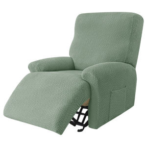 Recliner Sofa Cover Lazy Chair Solid Color Cushion Cover Sofa Cover 1/2/3/4 Seat Waterproof Leaf Texture Sofa