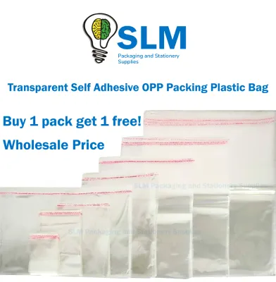 [SG] Free 1 pack |Transparent Self Adhesive Opp Bag | Transparent Plastic Bag with Seal | Self Adhesive Plastic Bag