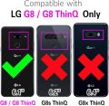 Asuwish Phone Case for LG G8 ThinQ Cell Cover Hybrid Rugged Shockproof Hard Drop Proof Full Body Slim Heavy Duty Mobile Accessories LGG8 Thin Q G 8 LG8 G8thinq LGG8thinq 8G Women Men Blue. 