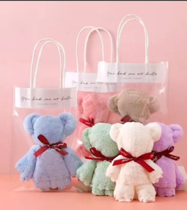 20pcs Creative Bear Towel Soft Absorbent Quick Dry Towel Wedding Birthday Hand Gift Souvenir for Girls DOOR GIFT WEDDING RECEPTION