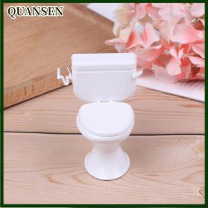 QUANSEN Dollhouse Furniture Vintage Bathroom Toilet Miniature Toys Dolls Accessories