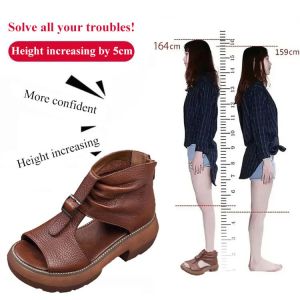 GiiMall 5cm Thick Female Thick-Soled High-Heeled Sandals For Women