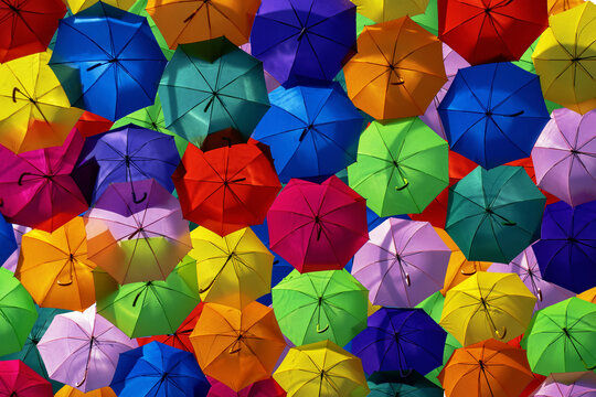 25 Inches Pongee Aluminum Post Foam Handle Long Umbrella. 