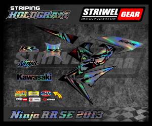 Stiker Striping Standar Full Hologram Kawasaki Ninja 150RR 2013 SE