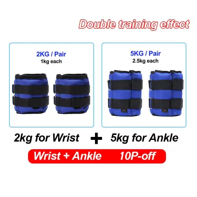 【Fast delivery】Adjustable Pair Set Leg Ankle Wrist Sand Bag 1-3 Kg 4-6 Weights Strap Strength Training Training Leggings weights Running Sport Equipment Women and men