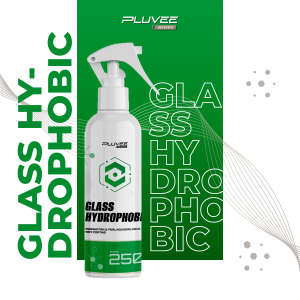 Coating kaca mobil visor anti hujan dengan efek daun talas PLUVEE Glass hydropobic 250 ml