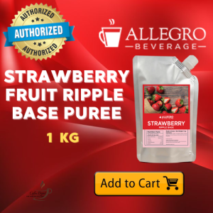 ALLEGRO Strawberry Ripple Base 1Kg | Real Fruit Taste | Café-Grade Dessert Topping