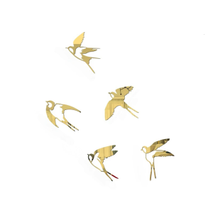 Gương axit acrilic chim tường decors chim tranh tường trang trí chim Tượng điêu khắc treo tường cho nhà bếp nhà Patio tường phòng ngủ decal