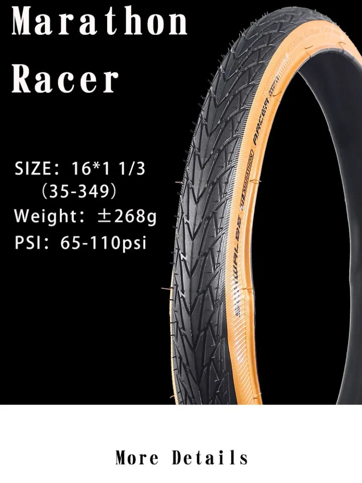 Schwalbe Marathon Racer 16 Inch Tan Wall Tyres Original】Schwalbe