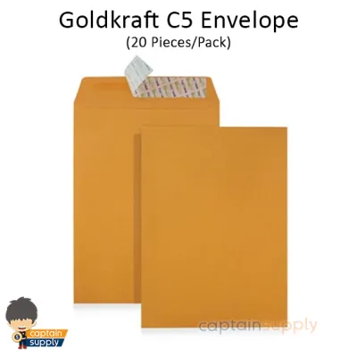 (SG Seller) 20-Piece/Pack Goldkraft C5 Envelope (Peal & Seal)