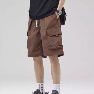 ผู้ชายกางเกงขาสั้นผ้าไหมน้ำแข็งฤดูร้อนกางเกงบางแฟชั่นหลวมอเนกประสงค์ตรงกางเกงลำลองขนาดใหญ่