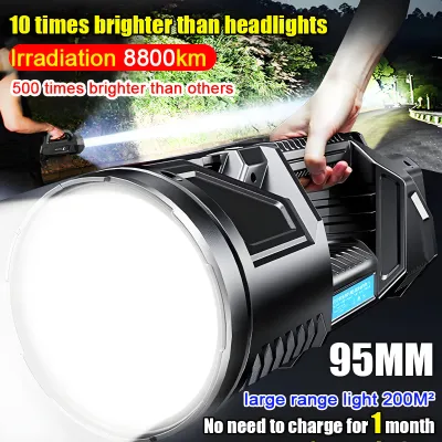 【SG local spot】flashlight strong torch light Rechargeable rortable IPX7 Waterproof torchlight ultra bright