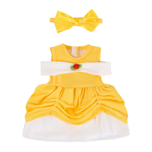 Elegant Princess Doll Dress and Hairband Doll Gown for 43cm Fashion Dolls Secure Wear Toddler Reborns Doll Accessories