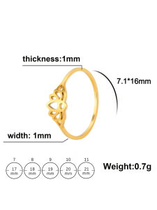 SKYRIM Womens Titanium Stainless Steel Ring Lotus Design Elegant Ring Jewelry Rings for friends