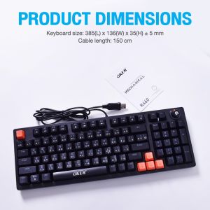 🆕มาใหม่ 🚀ส่งเร็ว🚀 K460 OKER BACKLIT KEYBOARD GAMING Mechanical Blue Switch คีย์บอร์ด เกมมิ่ง แป้นพิมพ์คอม คีย์บอร์ดมีไฟ #DM 460