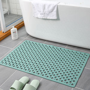 Ziinlife Bath Mat with Suction Cup No-slip Bathroom Mat PVC Hollow Design Quick Drain Anti-mildew Bath Mat