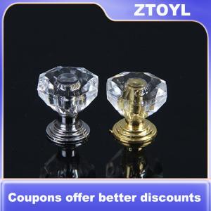 【ZTOYL】 10 cái núm Pha Lê Acrylic tay nắm kéo ngăn kéo tủ bếp núm cửa tủ kim cương